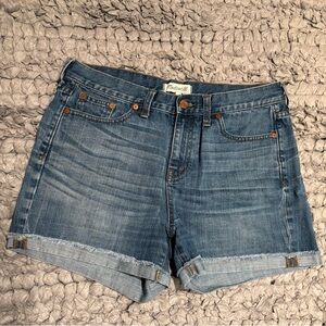 Madewell Women's Medium Wash Blue Denim Shorts
